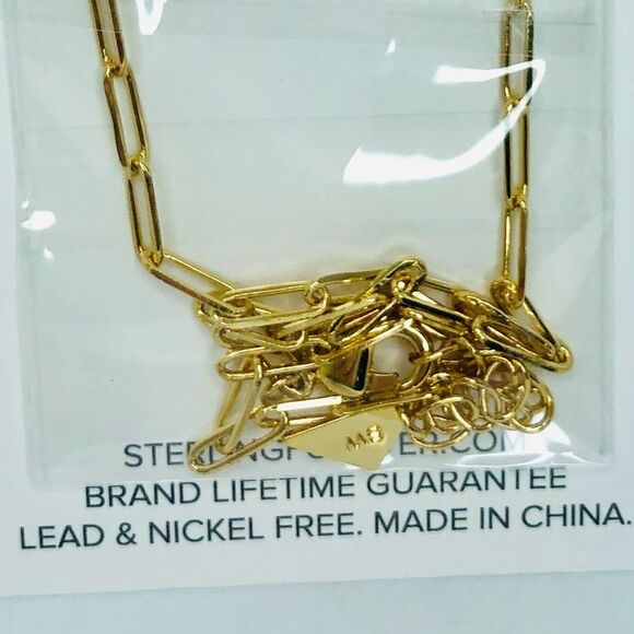 NEW Sterling Forever 14K Goldplated Initial S Pendant Necklace - Picture 8 of 8